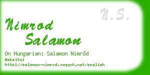 nimrod salamon business card